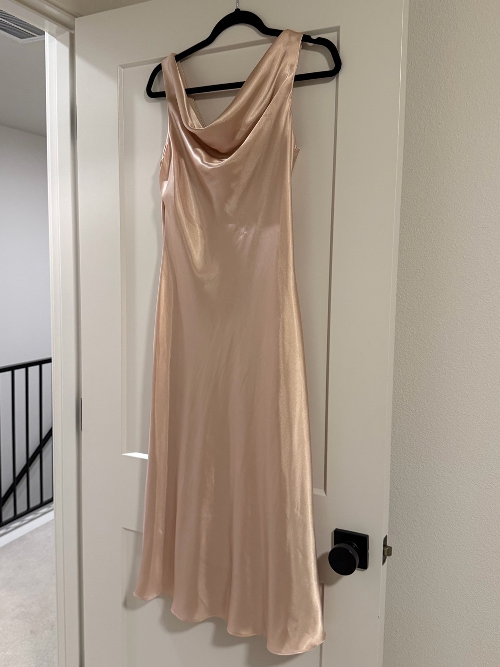 MARINA Satin Slip Dress in Blush Pink
